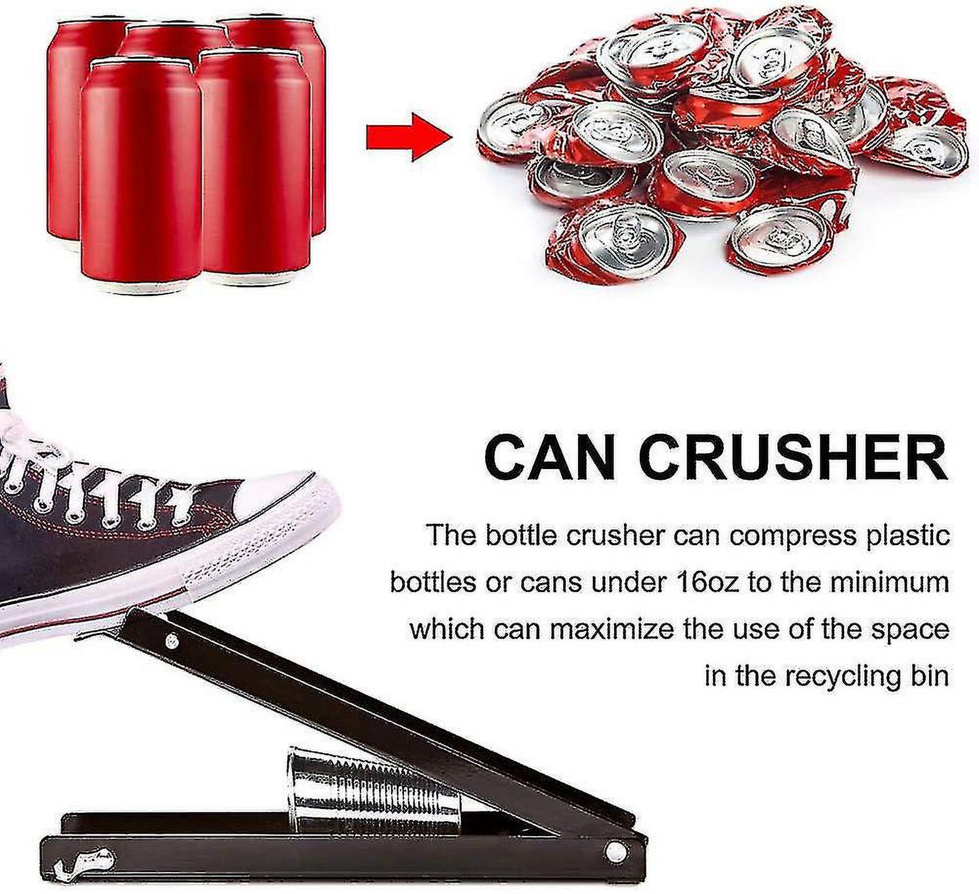 Pneumatic Can Crusher - Air-Powered Smasher For 12oz & 16oz Aluminum Cans, Heavy-Duty Steel For Recycling