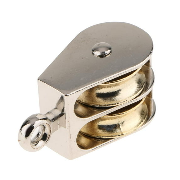 Heavy-duty Fixed Eye Pulley Sheave Hanging Rigging Rope Hoist Lifting Double Wheel Diameter Options 13/25/40mm 13mm