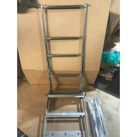 Heavy duty Marine Boat Pontoon Telescopic Dive Ladder Stainless Steel 4 Step