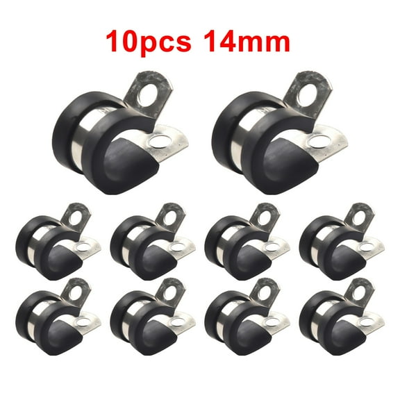 Heavy duty Stainless Steel P Clips Cable Mounting Hose Pipe Clamp 10PCS