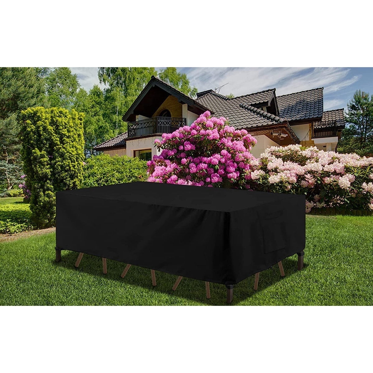 Premium Waterproof Outdoor Furniture Cover - Heavy Duty Patio Sectional Sofas Protector, Windproof & UV Resistant Patio Table Cover,98" L x 78" W x 32" H