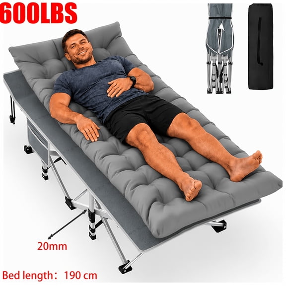 Outdoor Solely Lightweight Folding Camping Bed Extra Durable and Portable Cot for Beach, Hiking, and Camping Adventures