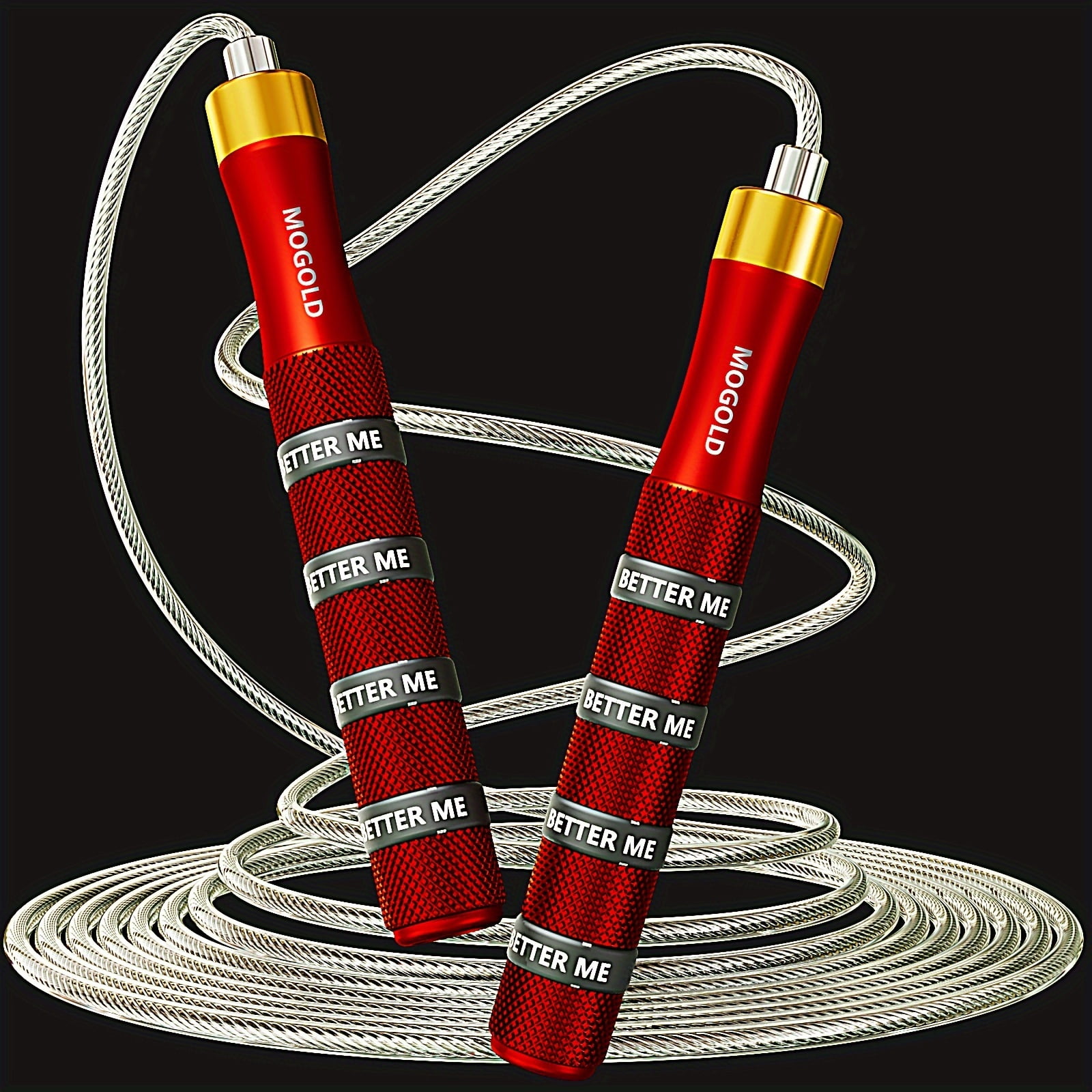 Heavy-duty adjustable speed jump rope, anti-tangle design, self-locking screwless mechanism - extra long (over 1.5 meters), adult jump rope, men's jump rope, women's jump rope, heavy-duty men's jump