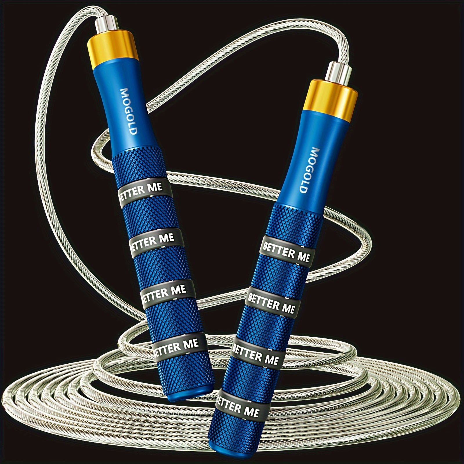 Heavy-duty adjustable speed jump rope, anti-tangle design, self-locking screwless mechanism - extra long (over 1.5 meters), adult jump rope, men's jump rope, women's jump rope, heavy-duty men's jump
