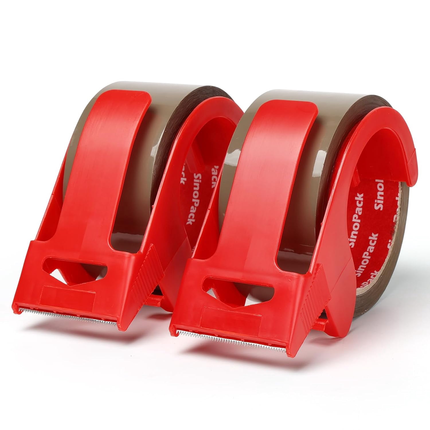 Heavy duty brown packaging tape 2 packs, 1.88 inches 55 yards with dispenser, suitable for shipping and handling, suitable for all types of boxes, strong sealing