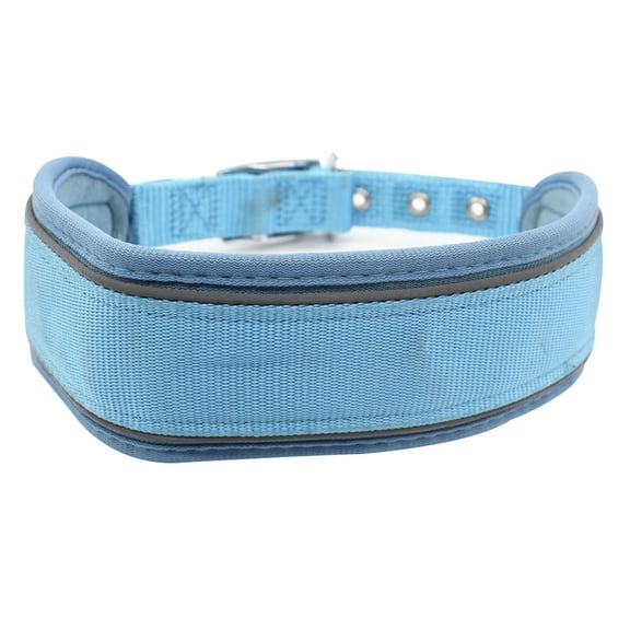 Heavy duty dog collar 2 inches wide reflective dog collar adjustable stainless steel hardware