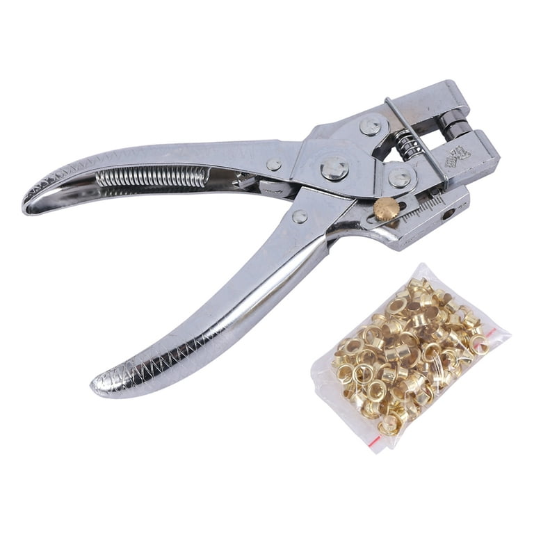 Heavy duty leather fabric plier hole punch pliers tools + 100 