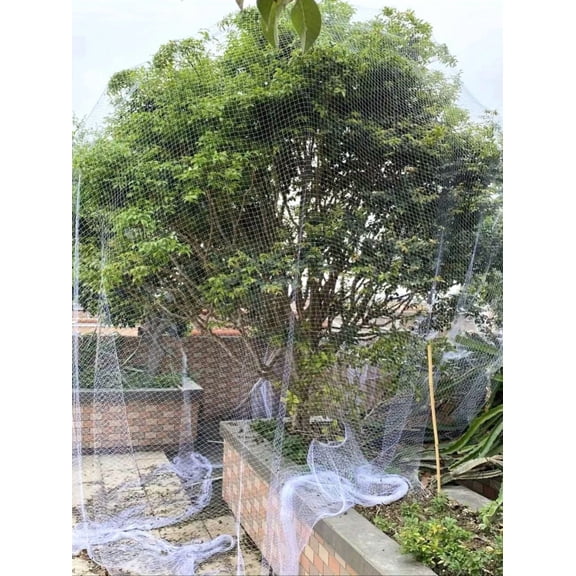 Heavy duty nylon bird proof net, multi-purpose chicken coop and garden net, durable squirrel barrier - easy to install