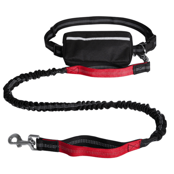 Heavy duty telescopic dog leash with dual handle reflective hands-free walking leash, 59 inches, 300KG tensile strength