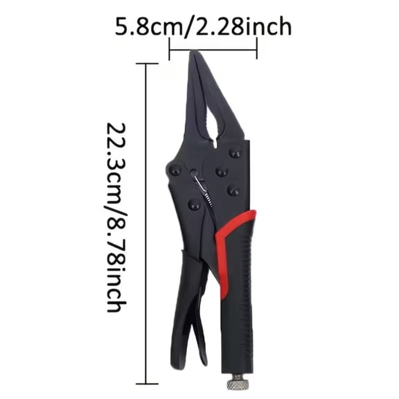 Heavy duty10 inch multi-purpose locking clip | Industrial grade universal pressure clip with forged steel jaws and 360 rotating base - manually adjustable vise grip