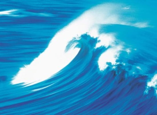 Heavy waves in ocean Canvas Art - Panoramic Images (24 x 18)