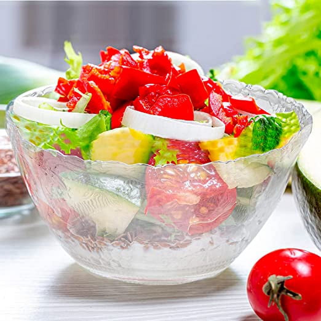 Heavy weight Plastic Punch Bowl 2 Gallon Clear Plastic Embroidered