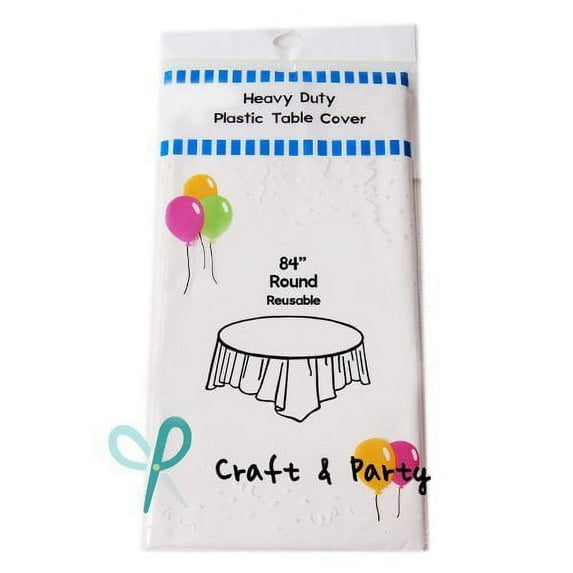 HeavyDuty Plastic Table Covers TABLECLOTH (Reusable) in 24 colors and 2 Size!!
