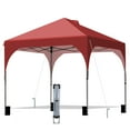 thumbnail image 1 of Heavyduty 10' x 10' Popup Canopy Tent, Straight Leg Instant Sun Shelter Red Color, 1 of 3