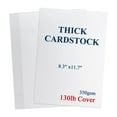 Heavyweight 130 lb White DHF10 Cardstock Thick Paper 50 Sheets A4