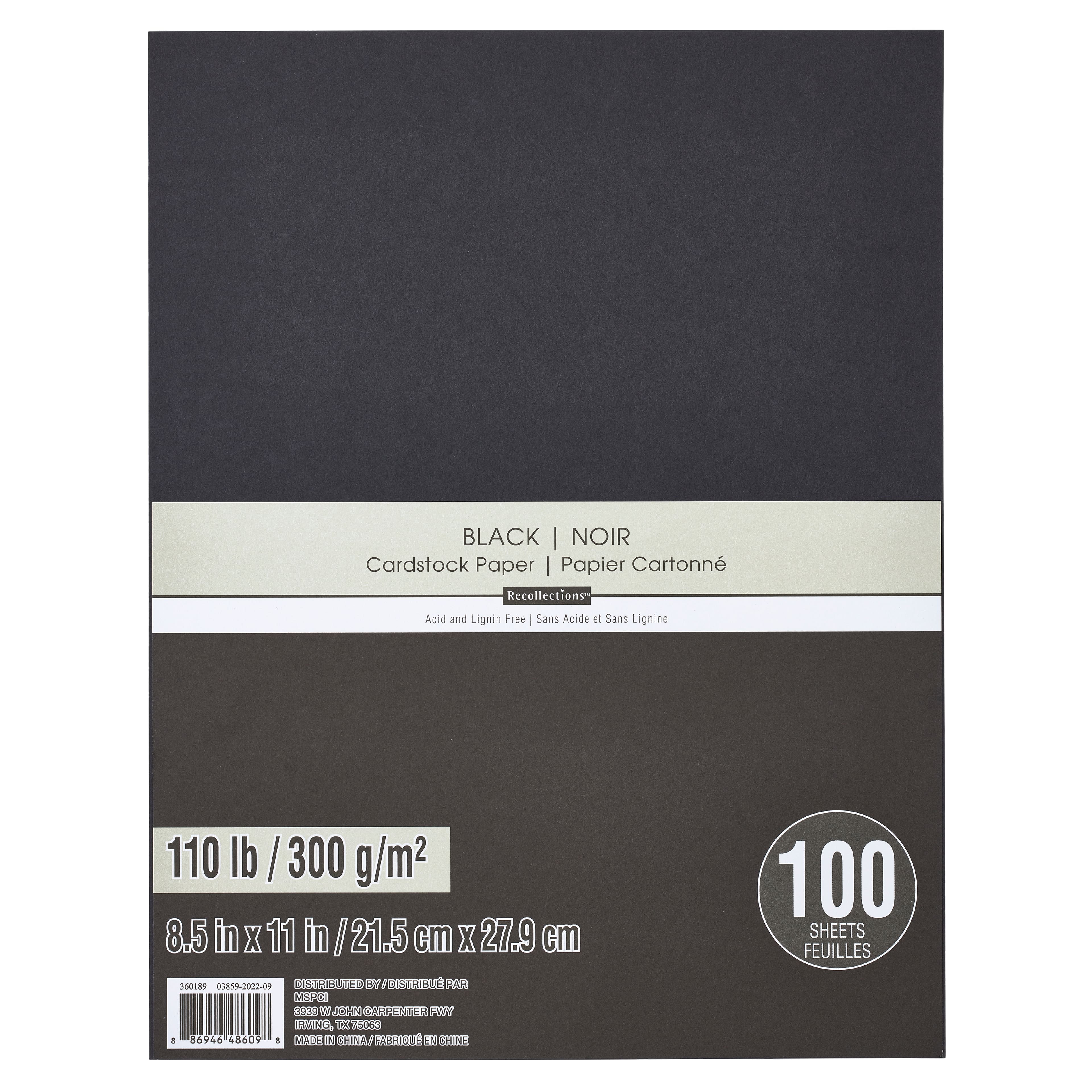 300GSM Black Cardstock, Heavyweight Smooth Cardstock, Thick