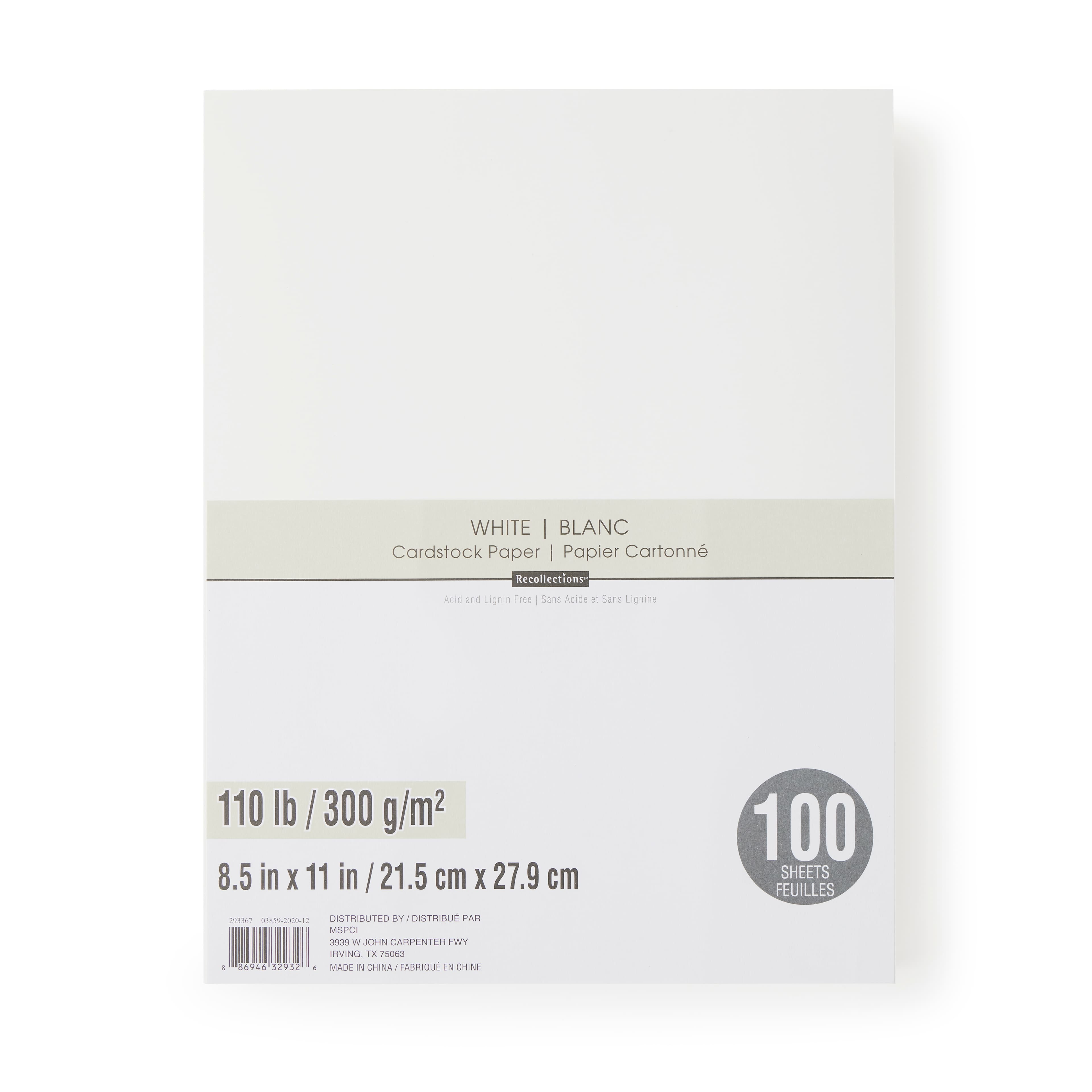 Heavy Cardstock - 8.5 x 11, 110 lb (300 gsm) 20 Sheets Black
