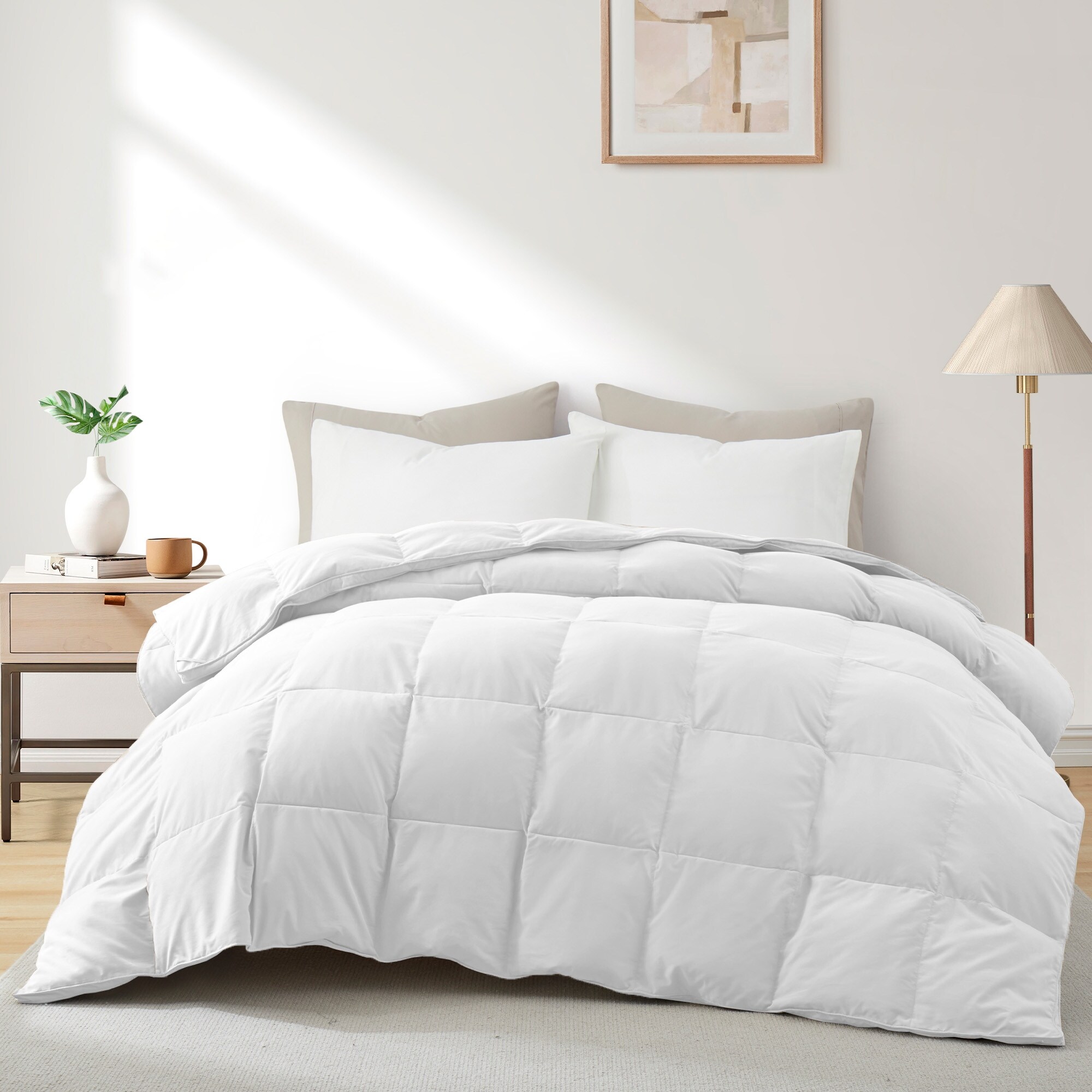 Heavyweight & All Season White Goose Down Comforter Thickened Winter