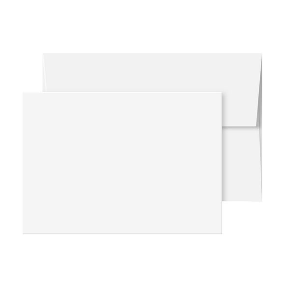 Heavyweight Blank White Note Cards and Envelopes  Great for Postcards, Invitations, Greeting Cards, Photos | 5 x 7 Inches (A7 Size) | 50 Cards and Envelopes Per Pack | Not a Fold Over Card