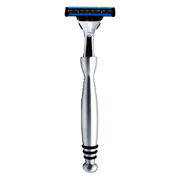 Heavyweight Chrome Razor Handle from Taconic Shave - Includes One Preloaded Razor Blade