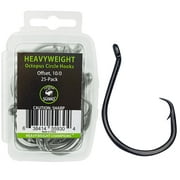 Heavyweight Circle Hooks, Octopus, Offset, Sharp for Trophy Catfish Size: 10/0, Pack: 25 Pack