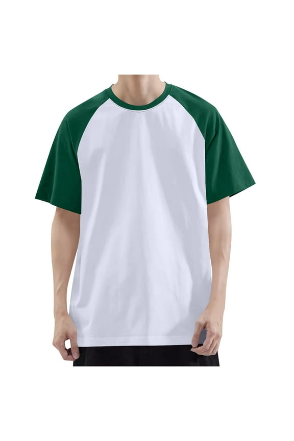 Heavyweight Cotton Tshirt Mens Oversized Vintage Baseball Raglan T Shirts Short Sleeve Classic Athletic Sports Plain Gym Tees