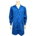thumbnail image 1 of Heavyweight ESD Lab Coat: Cotton Fabric, Lapel Collar, ESD Knit Cuff, 1 of 9