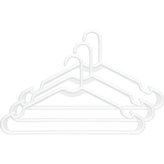 Tamor Plastics Heavyweight Hanger Clothes Hanger - Accessory Ring, Triangle - 3 Pack, Multicolor