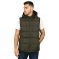 thumbnail image 1 of Heavyweight Hooded Puffer Vest for Men – Water-Resistant, Full Zipper, 1 of 8
