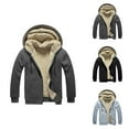 thumbnail image 1 of Heavyweight Hoodie for Men 2025 Fleece Lined Winter Warm Zip Up Hooded Sweatshirt with Pockets Jacket Coat Outerwear, 1 of 1