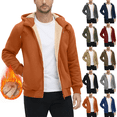 thumbnail image 1 of Heavyweight Hoodies for Men Zip Up Sherpa Lined Sweatshirt Windproof Fleece Jacket Winter Thermal Warm Casual for Cold Weather, 1 of 9