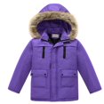 thumbnail image 1 of Heavyweight Insulated Winter Jacket for Girls with Detachable Hood Windproof Outerwear Coats for Extreme Cold Weather Conditions, 1 of 5