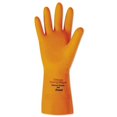 thumbnail image 1 of Heavyweight Latex Gloves, Diamond Grip, Size 8, Flocked Lining, Orange | 1 Dozen of 12 Pair, 1 of 1
