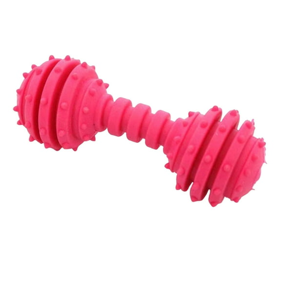 Heavyweight Natural Rubber Dog Chew Toy - Textured Bone for Teething & Dental Care