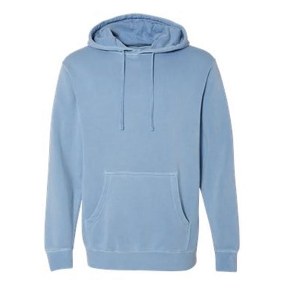 Heavyweight Pigment-Dyed Hooded Sweatshirt, Pigment Light Blue - Extra Large