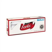 Heavyweight Plastic Cutlery Forks, White, 6.41", 500/Carton
