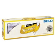 Heavyweight Plastic Cutlery, Spoons, White, 6", 500/Carton