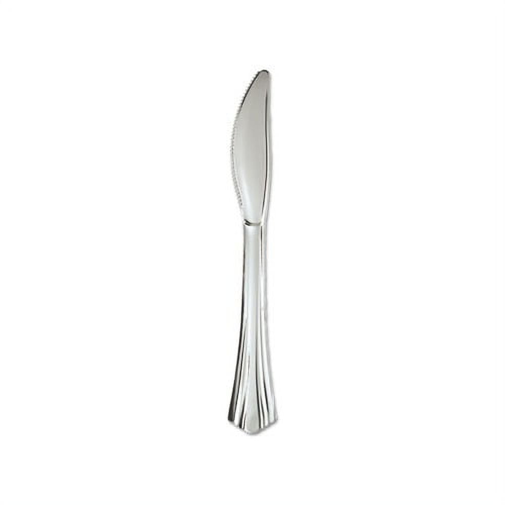 Heavyweight Plastic Knives, Silver, 7 1/2 Heavyweight Plastic Knives, Silver, 7 1/2