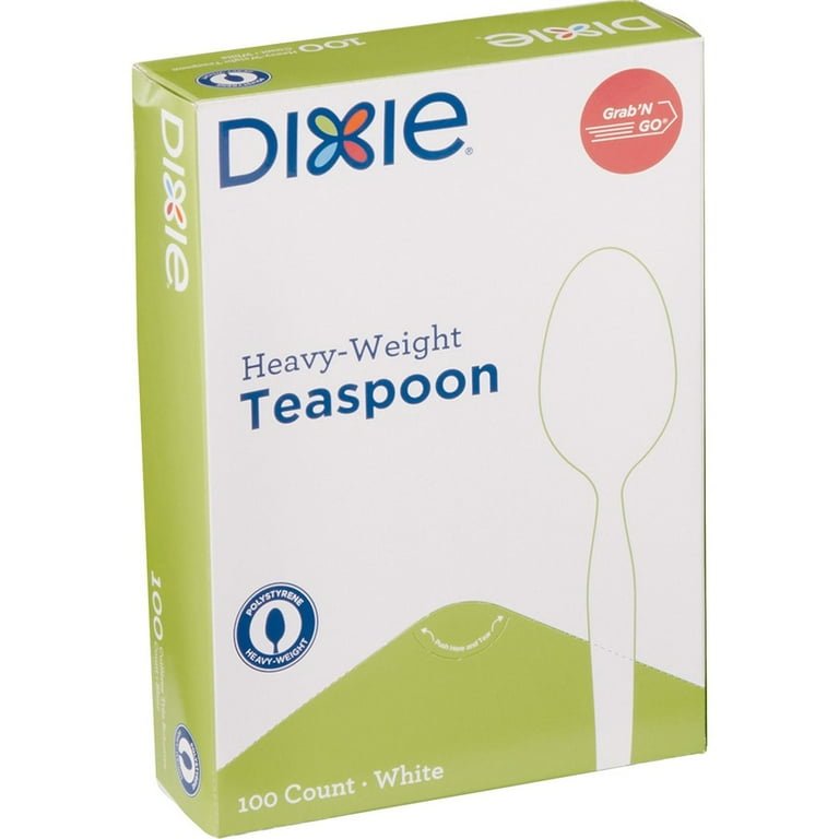 Heavyweight Plastic Cutlery, Teaspoon, White, 100/Pack Heavyweight Plastic Cutlery, Teaspoon, White, 100/Pack