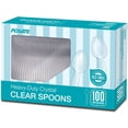 thumbnail image 1 of Heavyweight Plastic Spoons, Clear, 100 Count, 1 of 4