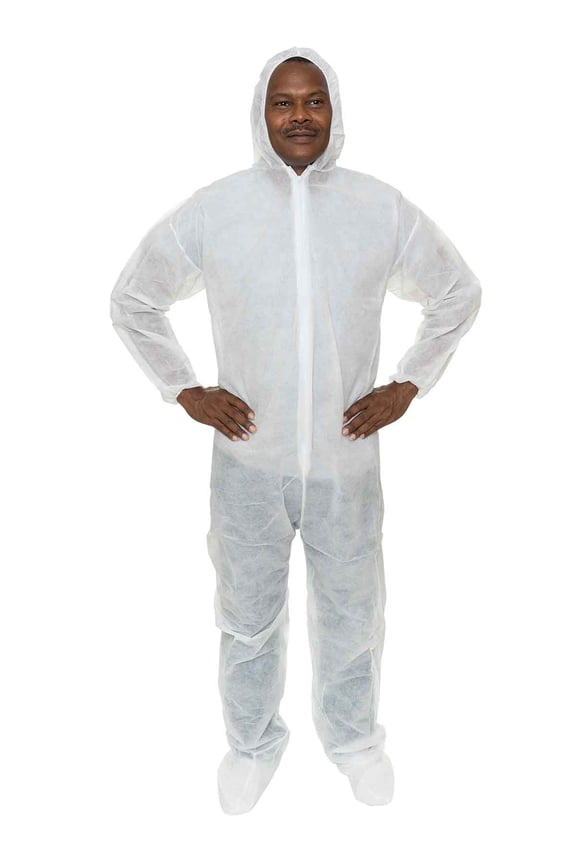 Heavyweight Polypropylene Coverall with Hood and Boot