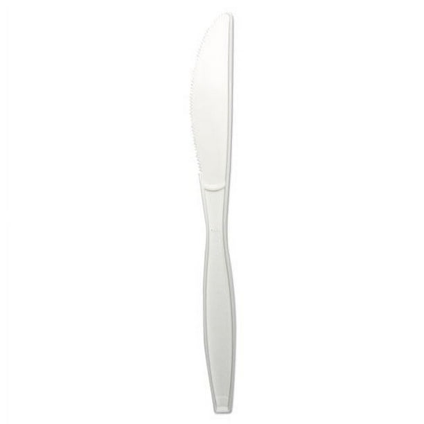 Heavyweight Polypropylene Cutlery, Knife, White, 1000/Carton Heavyweight Polypropylene Cutlery, Knife, White, 1000/Carton