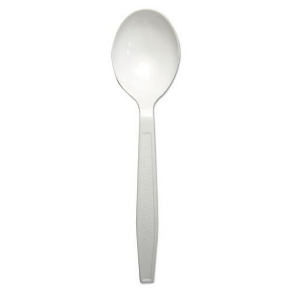 Heavyweight Polypropylene Cutlery, Soup Spoon, White, 1000/carton | Bundle of 2 Cartons
