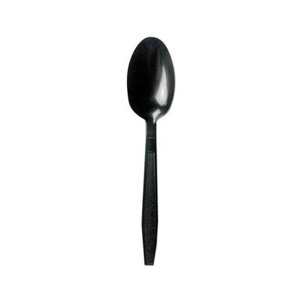 Heavyweight Polystyrene Cutlery, Teaspoon, Black, 1000/Carton Heavyweight Polystyrene Cutlery, Teaspoon, Black, 1000/Carton
