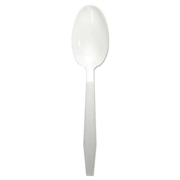 Heavyweight Polypropylene Cutlery, Teaspoon, White, 1000/carton | Bundle of 5 Cartons