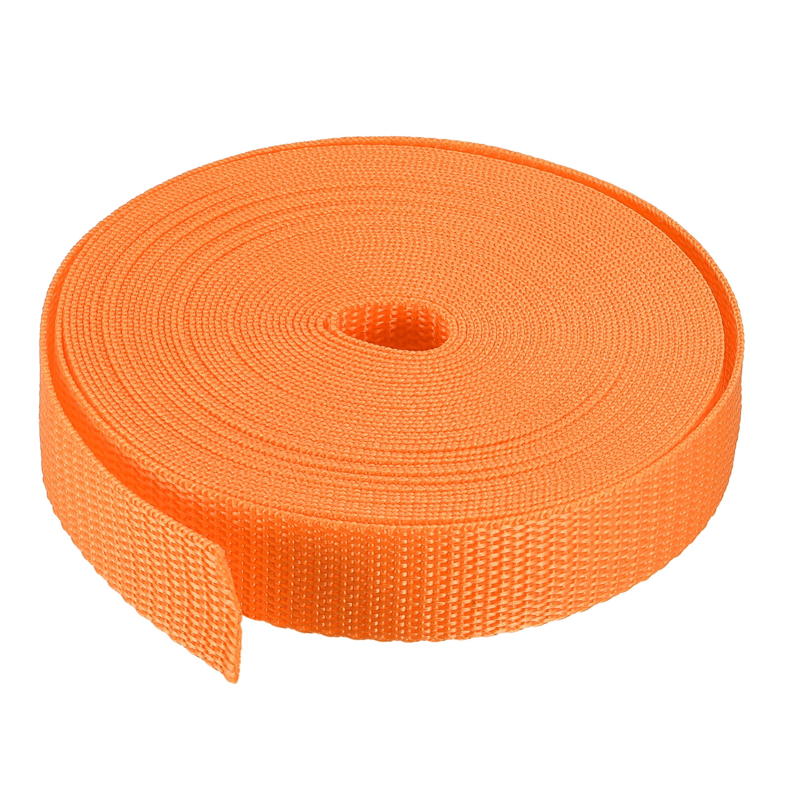 Lightweight Polypropylene bing Strap 1" 10 Yards Light Orange