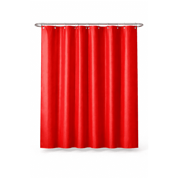 Heavyweight Red Vinyl Shower Curtain Liner 70 x 72 Waterproof with 12 Metal Grommets Reinforced Top