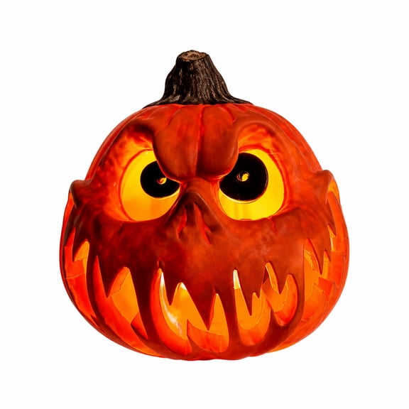 Heavyweight Resin Skull Pumpkin Light Battery Glow Decor