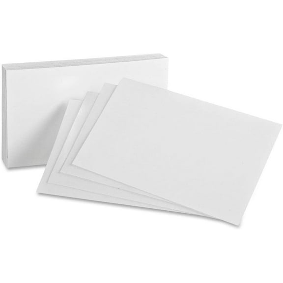 Heavyweight Thick Blank 14pt Index Cards - 50 Per Pack (3" x 5")