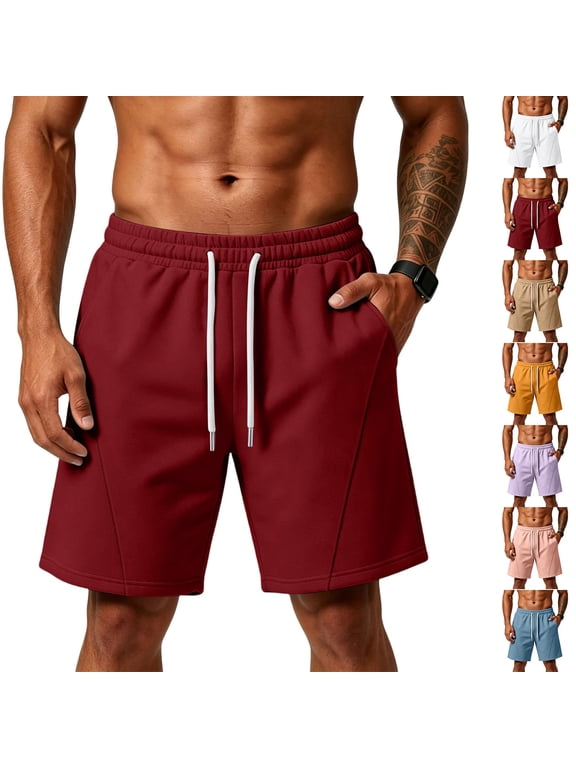 Heavyweight Thick Men's Sweat Shorts Baggy Sweatpants Mens Lounge SweatShorts Royal Blue XL